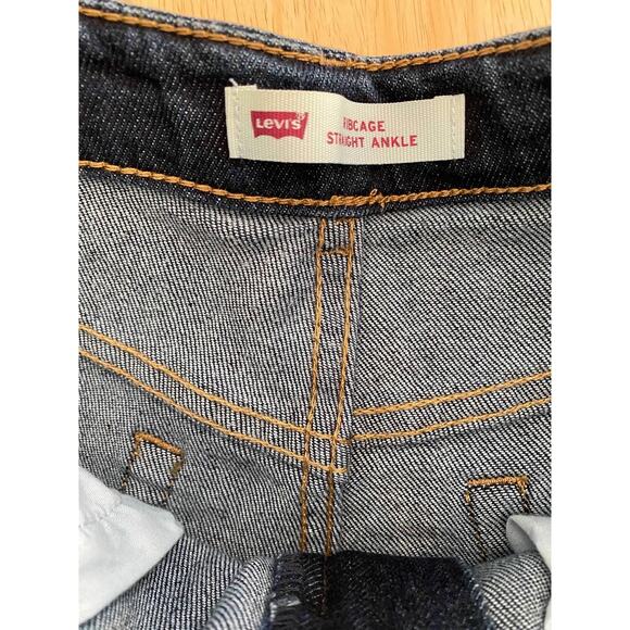 Levi's NEW Ribcage Teen  Jeans, Straight Ankle Dark Wash - Picture 10 of 10